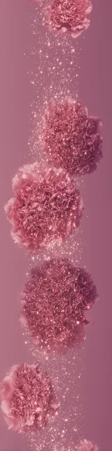 Free aesthetic bookmark featuring falling flowers on pink